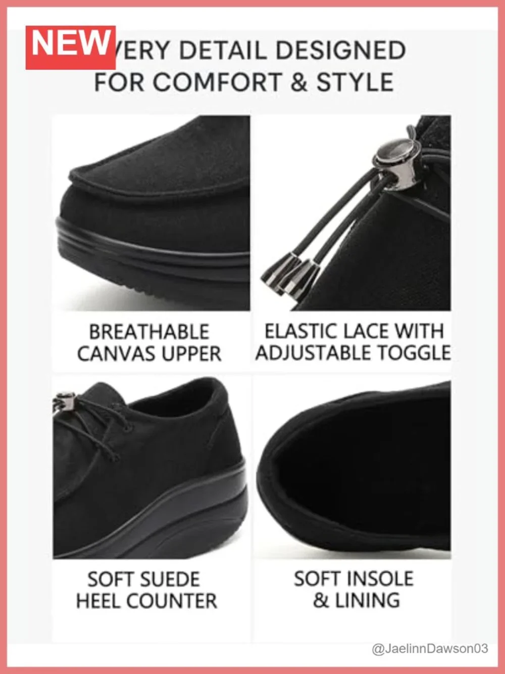 Orthopedic Platform Loafers 2 Inch Rocker Sole Comfort Slip-On